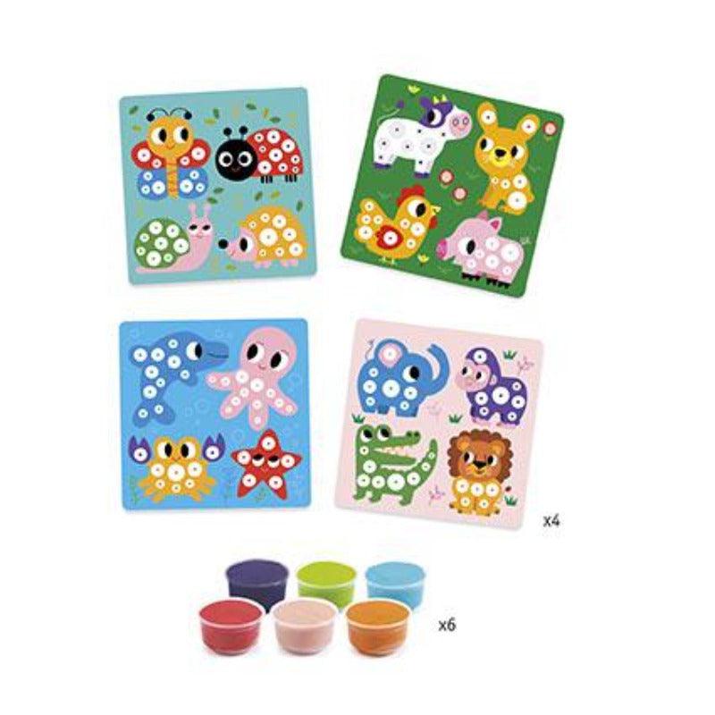 Círculos de plasticina . jogo de plasticina Djeco