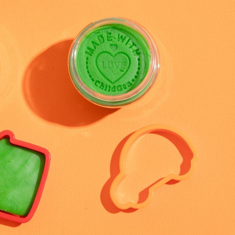 Set 3x Plasticina Premium 100% natural com 8 moldes, ChildGen