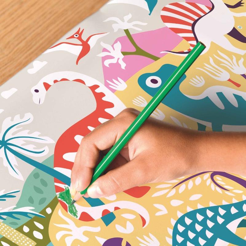 Poster colorir dinossauros