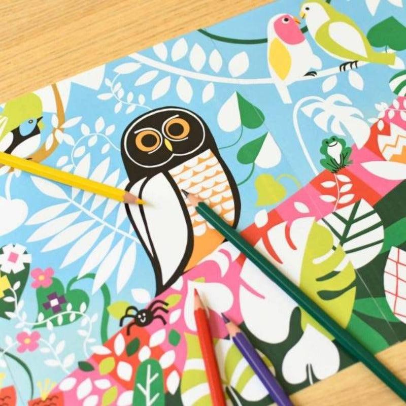 Poster de colorir selva