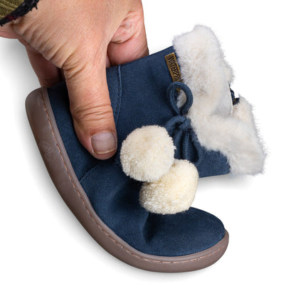 Bota Barefoot Waterproof c/ponpons Azul, Chetto