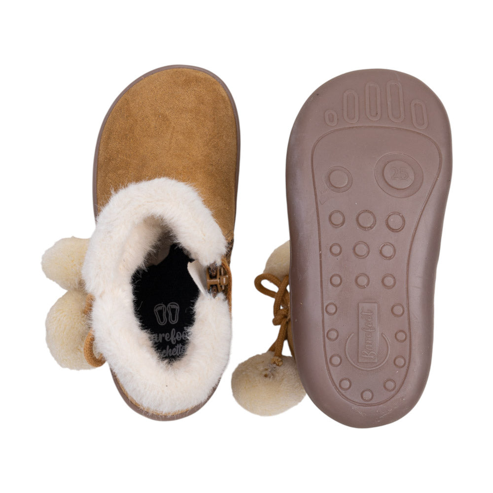 Bota Barefoot Waterproof com ponpons Camel, Chetto