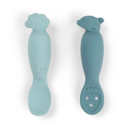 Colheres de aprendizagem (pack 2), Tiny farm Blue