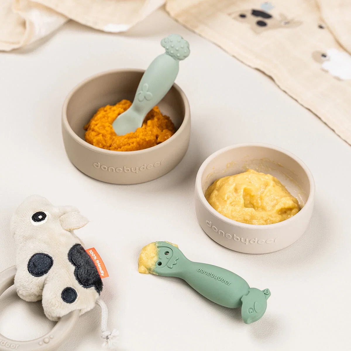 Colheres de aprendizagem (pack 2), Tiny farm Green