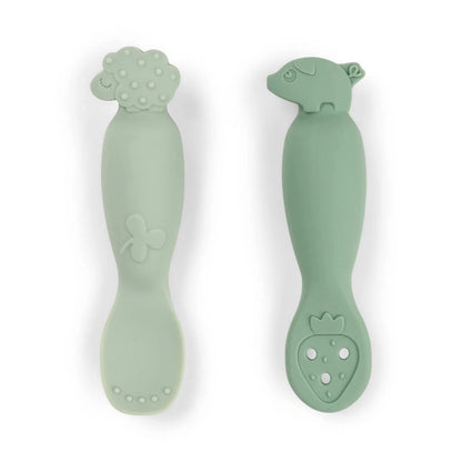 Colheres de aprendizagem (pack 2), Tiny farm Green