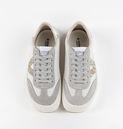 Victoria Barefoot - Sapatilhas Olmo Pele & Fantasia, Cinza