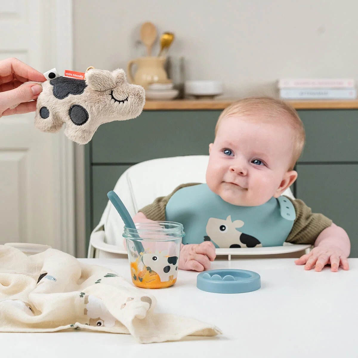 Copos para comida de bebé (pack 2), Tiny farm Blue