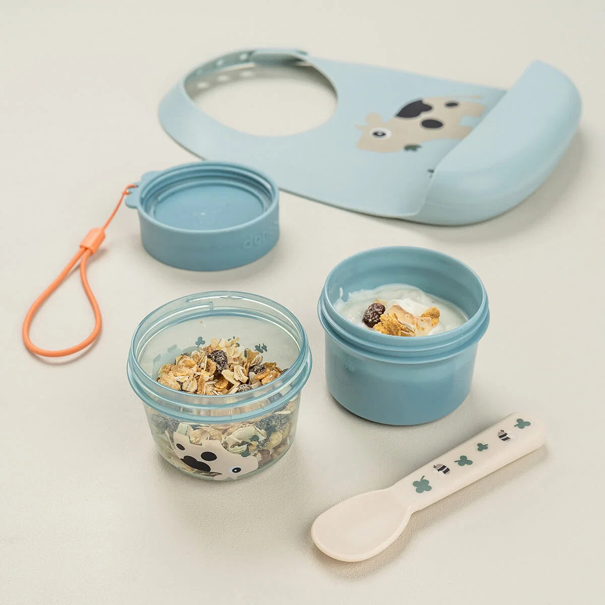 Copo para snacks 2 em 1, Tiny Farm Blue
