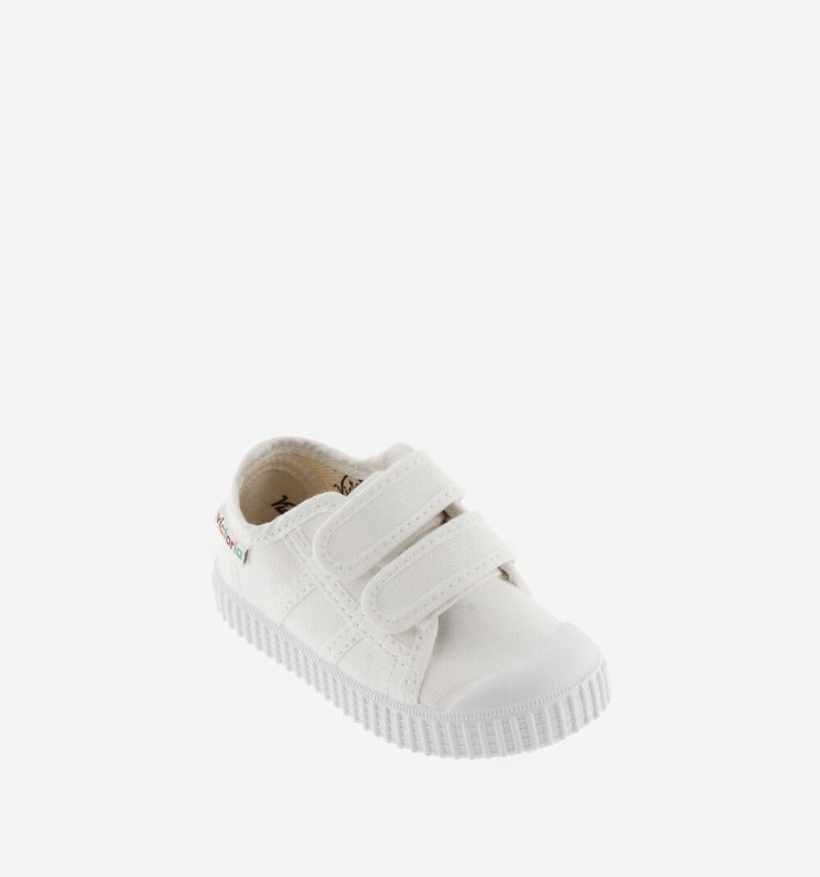 Victoria Shoes - Ténis lona com velcro, Branco