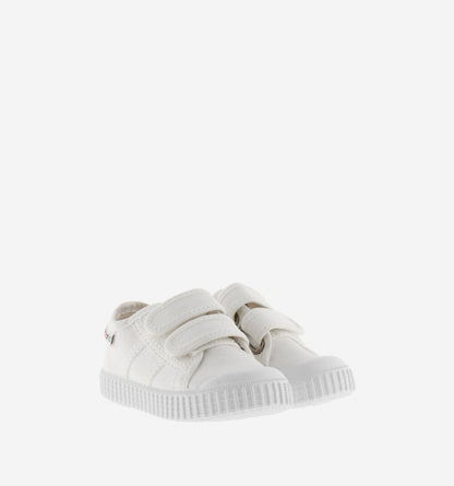 Victoria Shoes - Ténis lona com velcro, Branco