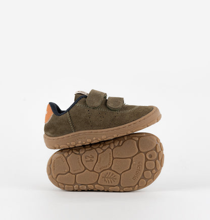 Victoria Barefoot - Sapatilhas Bosco Camurça Contraste, Kaki