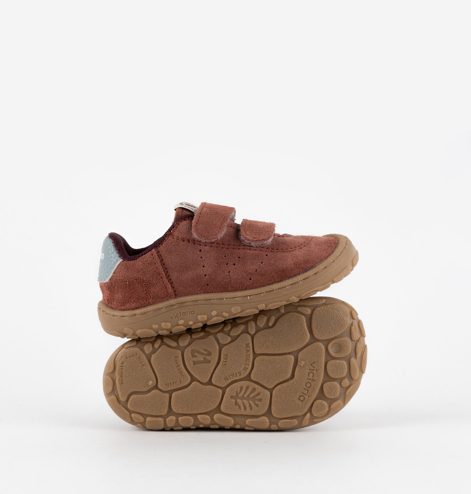 Victoria Barefoot - Sapatilhas Bosco Camurça Contraste, Terra