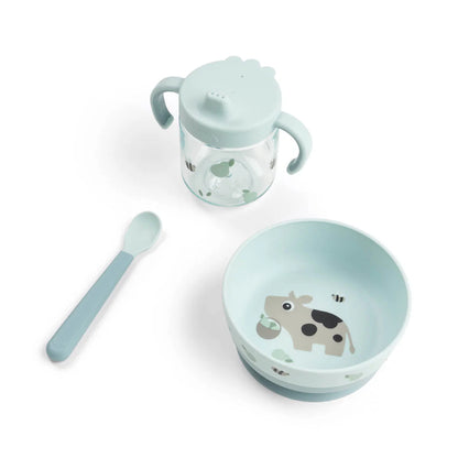Foodie Conjunto de Refeição com ventosa, Tiny farm Blue