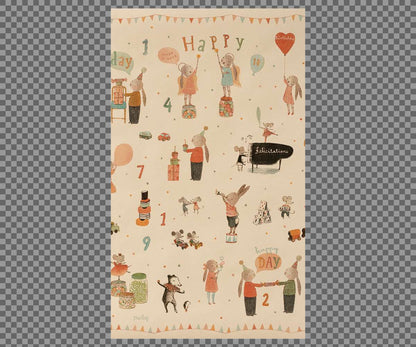 Papel de embrulho Dia Feliz 10m, Maileg