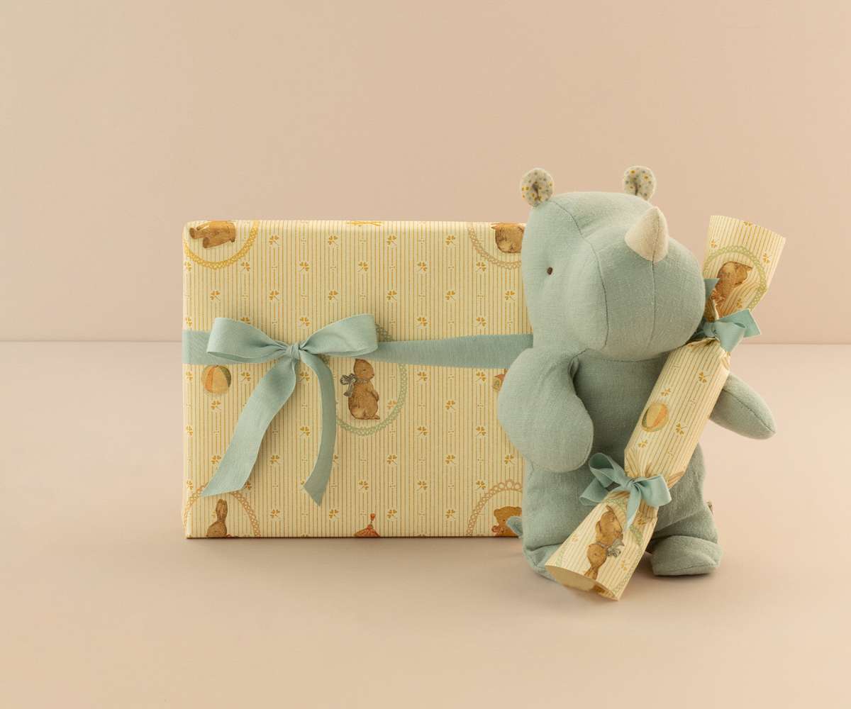 Papel de embrulho Coelhinhos e Ursinhos 10m, Maileg