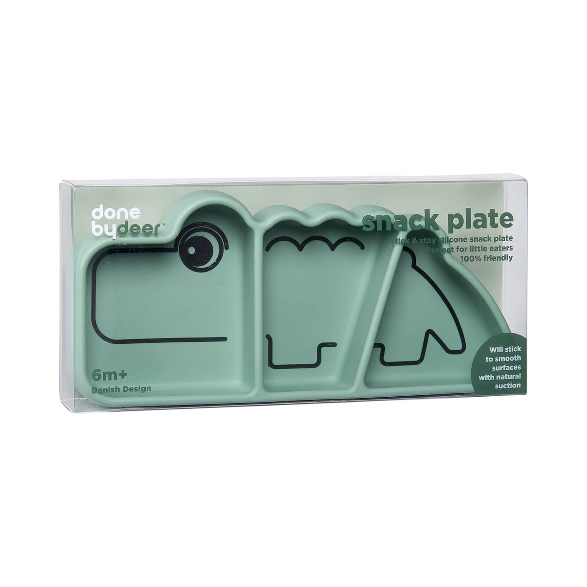 Stick&Stay Prato Silicone p/Snacks, Croco Green