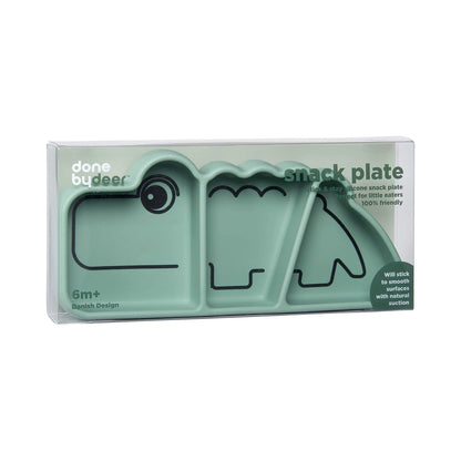 Stick&Stay Prato Silicone p/Snacks, Croco Green