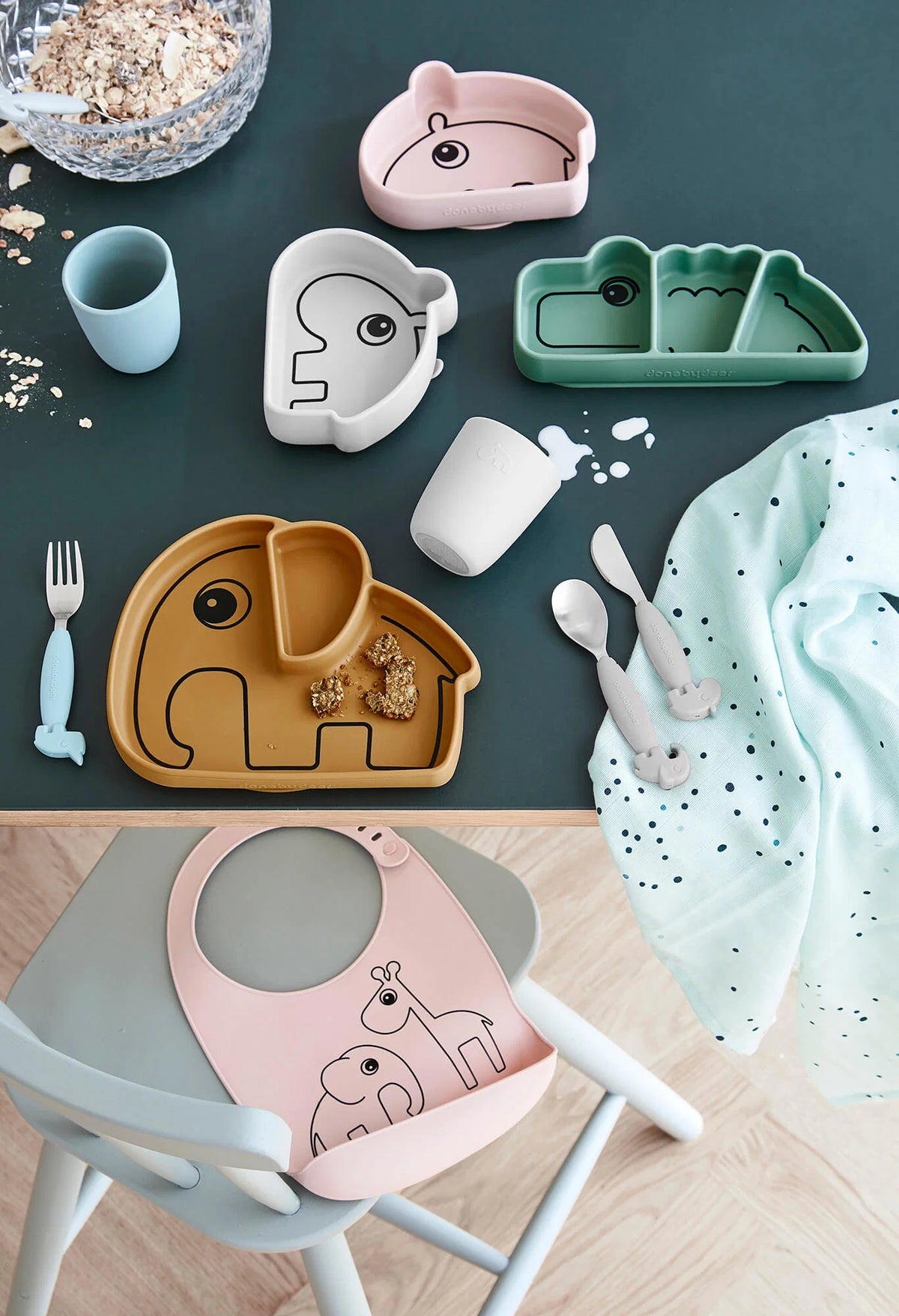 Stick&Stay Prato Silicone p/Snacks, Croco Green