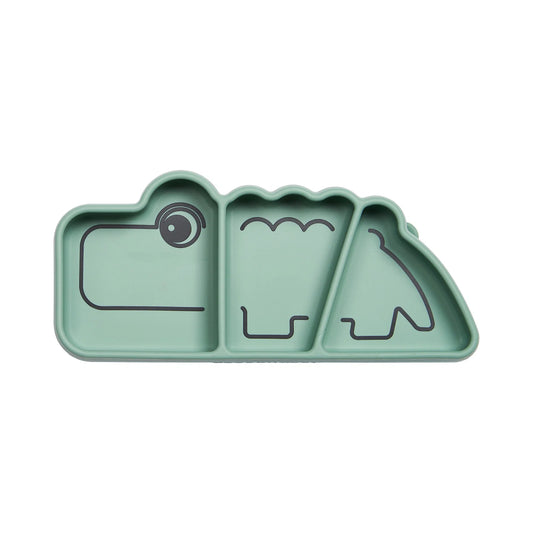 Stick&Stay Prato Silicone p/Snacks, Croco Green