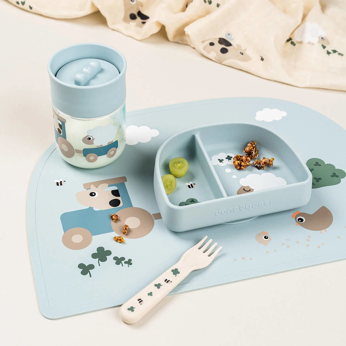 Copo de Aprendizagem 360º, Tiny farm Blue