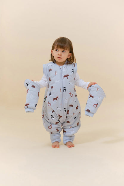 Saco de Dormir com mangas e meias antiderrapantes Winter Animals TOG 2.5, Molis & Co