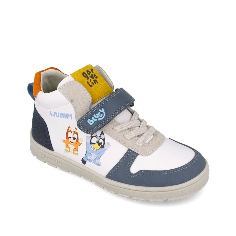 Garvalin Barefoot - Bota Bluey, Branco e Petróleo