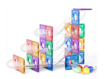 Magnetic Tiles - Pista de Bolas Colorida 100 peças