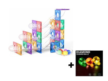 Magnetic Tiles - Pista de Bolas Colorida 100 peças