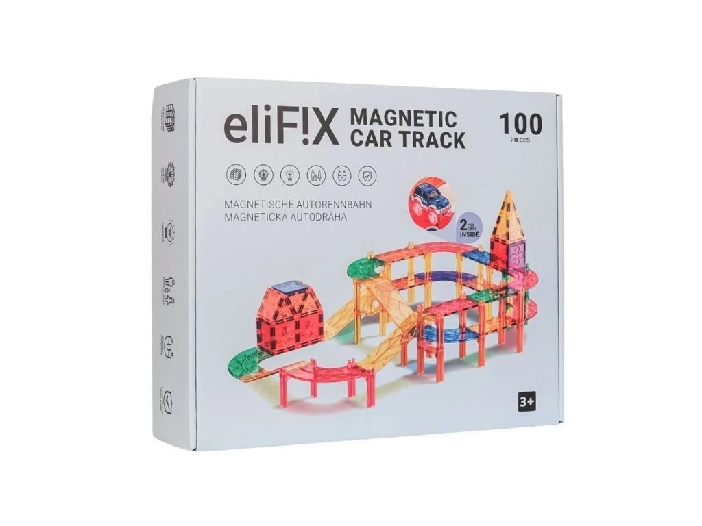 Magnetic Tiles - Pista de Carros Colorida 100 peças 