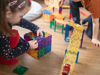 Magnetic Tiles - Pista de Carros Colorida 100 peças 