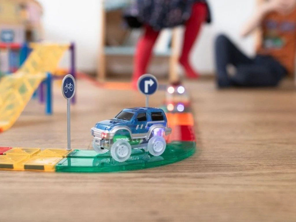 Magnetic Tiles - Pista de Carros Colorida 100 peças 