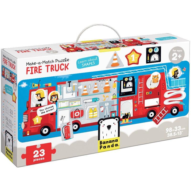 Make-a-Match puzzle Fire Truck Banana Panda