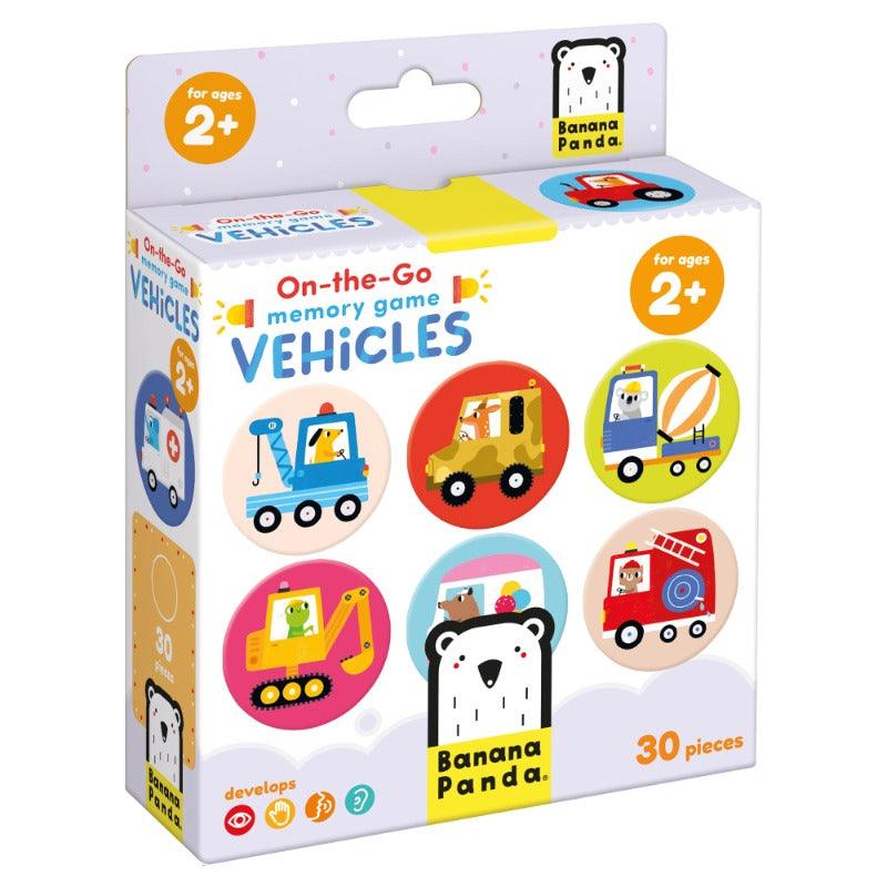 On-the-go memory game vehicles 2+ Banana Panda