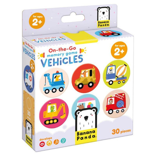 On-the-go memory game vehicles 2+ Banana Panda