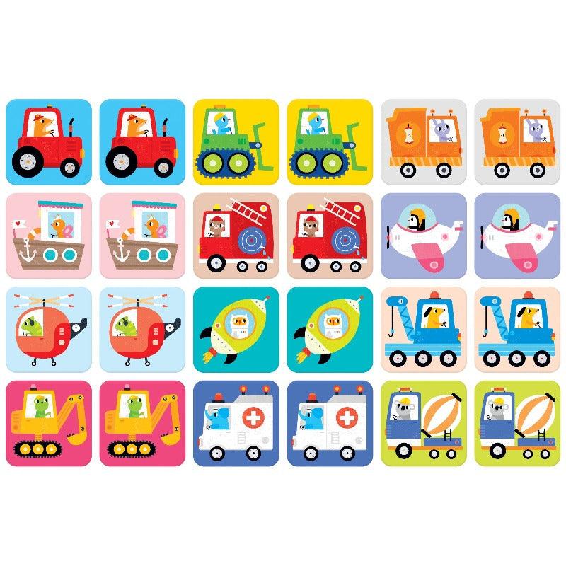 Super size memory game vehicles Banana Panda