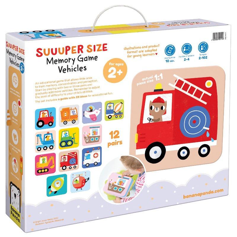 Super size memory game vehicles Banana Panda