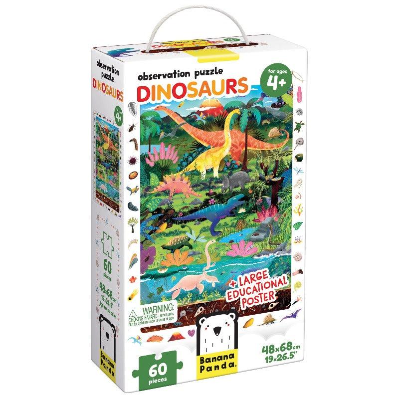 Puzzle de observação, dinossauros Banana Panda