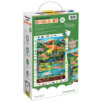 Puzzle de observação, dinossauros Banana Panda