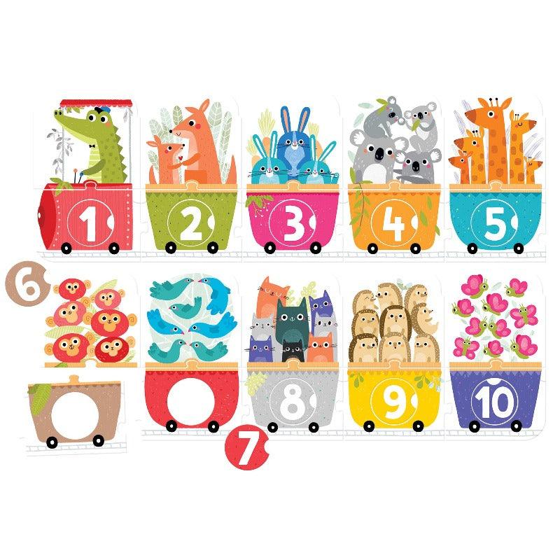 Make a match Puzzle Number Train Banana Panda