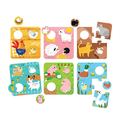 Match the farm animals puzzles 2+ Banana Panda