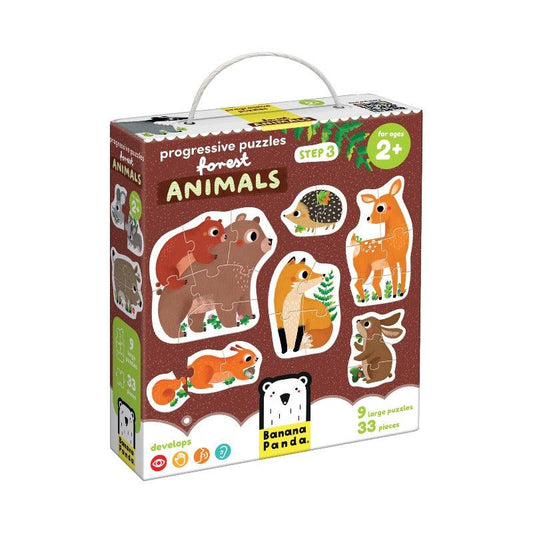 Progressive puzzles forest animals