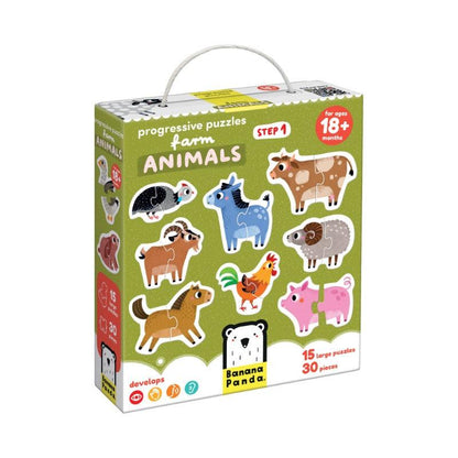 Progressive puzzles farm animals 18+ Banana Panda