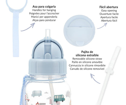 Garrafa Tritan Infantil, City Cars