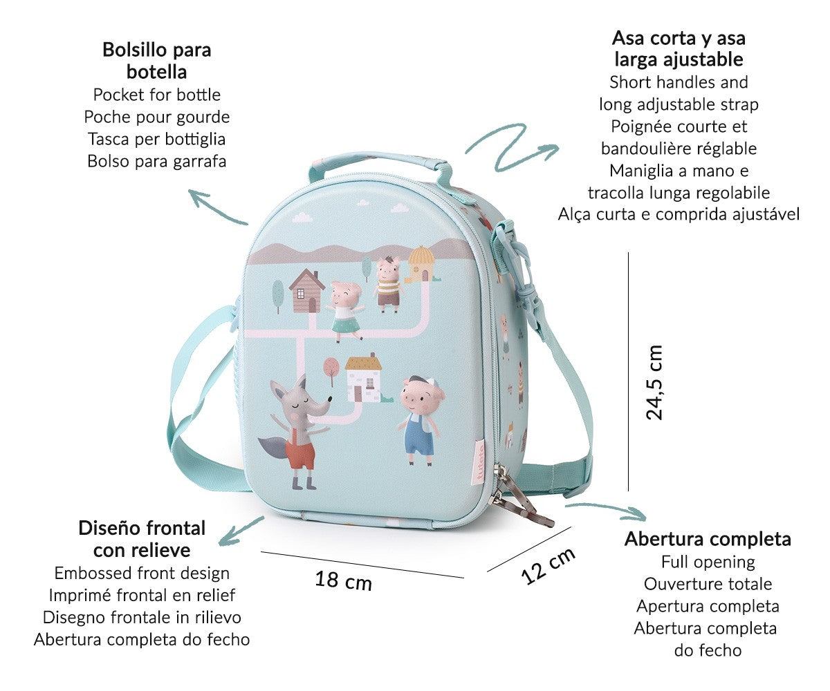 Lancheira Térmica 3D, The Three Little Pigs