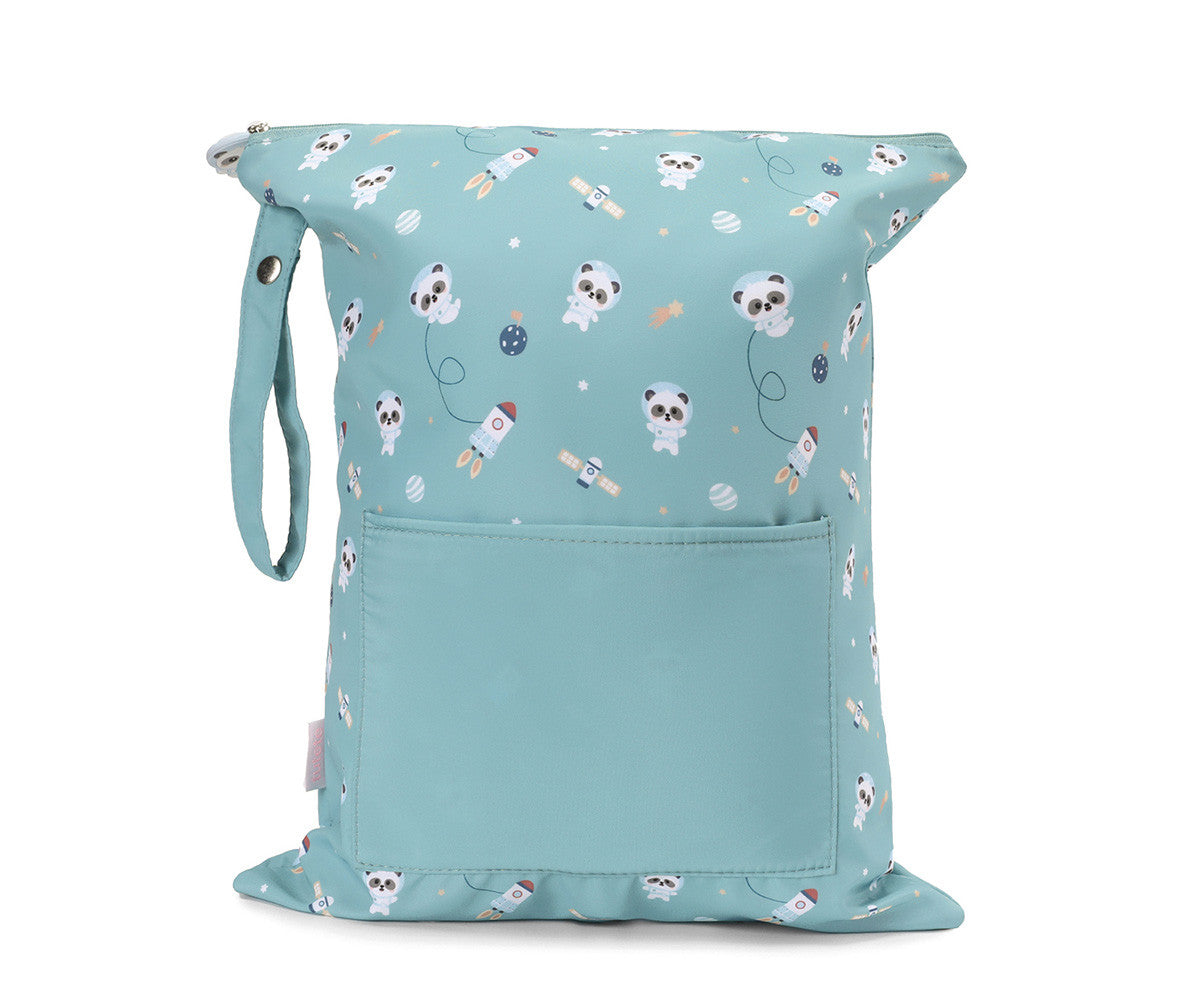 Bolsa Impermeável Infantil Personalizável, Pandas In Space
