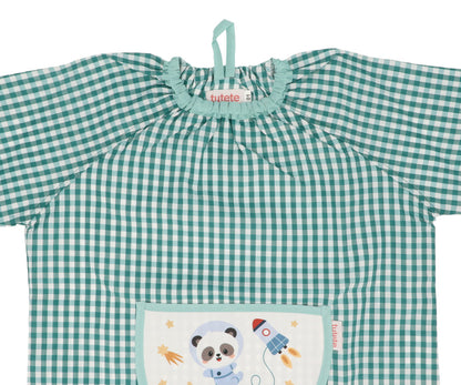 Bata com Bolso Central Vichy Personalizável, Pandas In Space