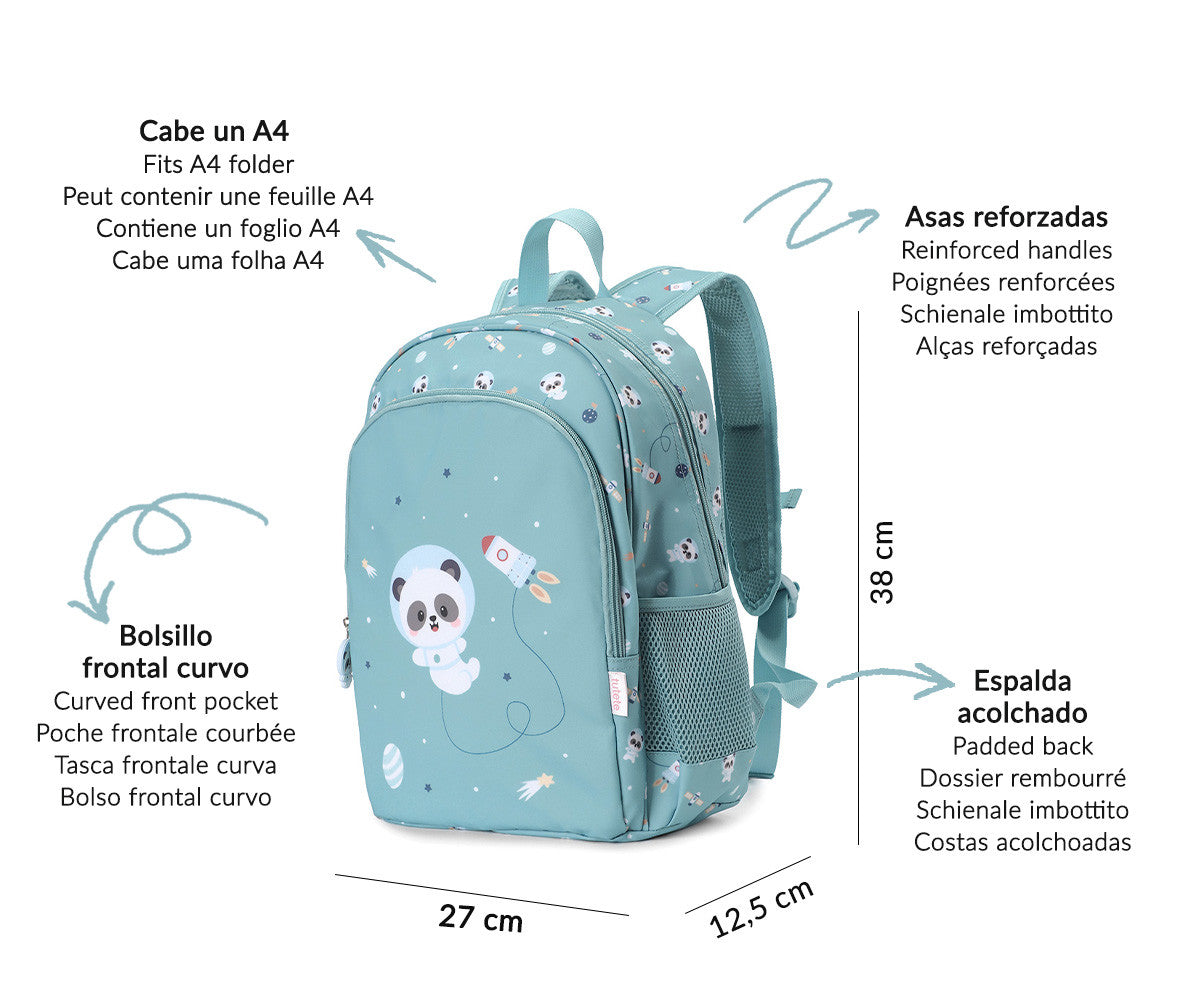 Mochila 1.º Ciclo, Pandas In Space