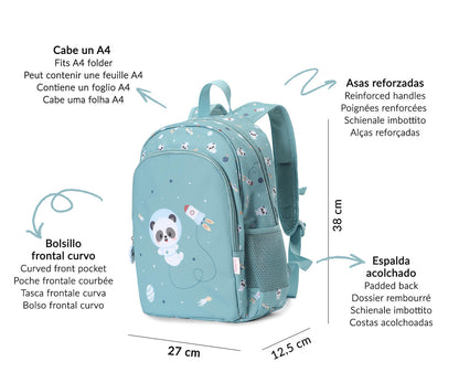Mochila 1.º Ciclo, Pandas In Space