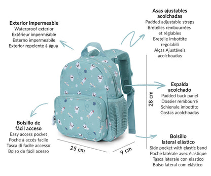 Mochila Infantil Personalizável, Pandas In Space