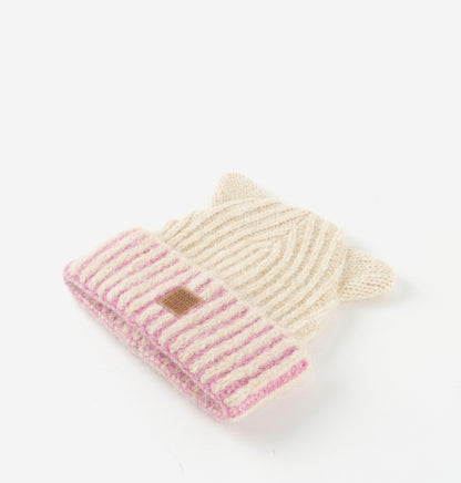 Gorro de Malha c/Orelhas Rosa, Victoria